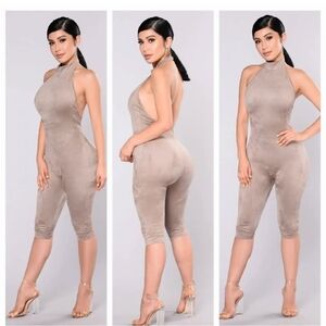 Elegant Tan Jumpsuit